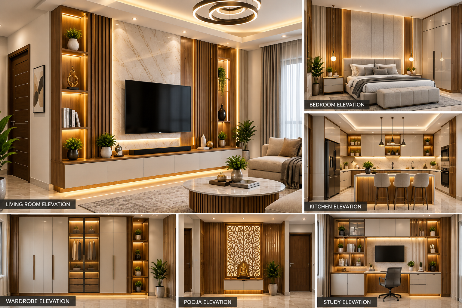 3D Elevation Design - Galaxy Interiors